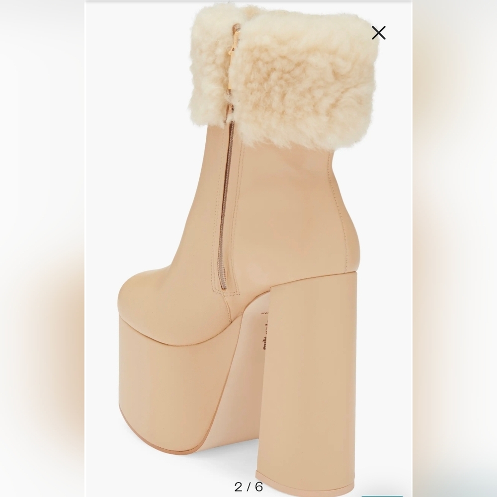 Cult Gia Katya Genuine Shearling Boot Size 36.5 - Picture 2 of 10